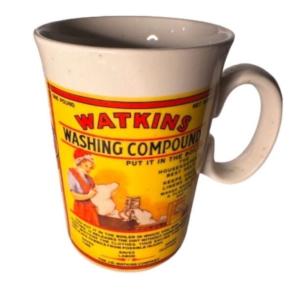 Vintage Watkins 1992 Coffee Mugs, Egyptian Tale, Tooth Powder, Washing Compound - Picture 7 of 14